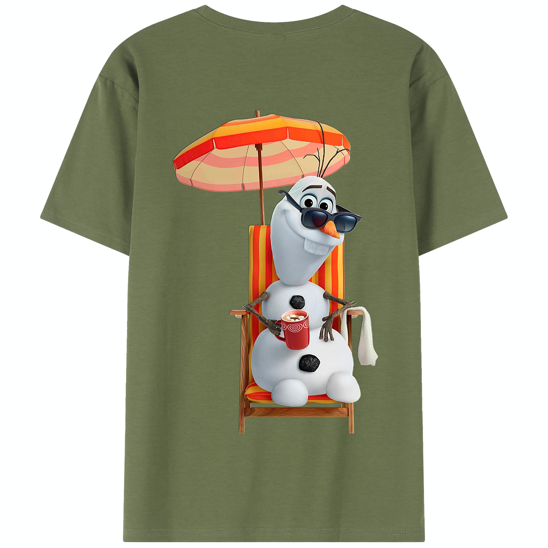 （画像用） アナと雪の女王 アンナ エルサ Frozen Anna Elsa 綿100％半袖Tシャツ（背面プリント）